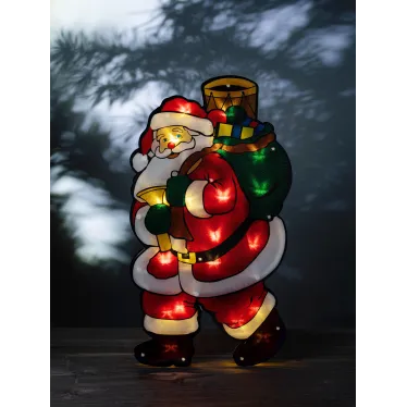 Светодиодная новогодняя фигура Дед Мороз 2, 24*45см, 20 LED, 3*AAA, IP20 ENGDS-16