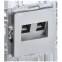 BRITE Розетка двойная RJ11+RJ45 кат.5E РК/Т12-БрА алюминий