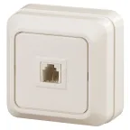                  Розетка телефонная RJ11, ОУ, Quadro, сл.кость, 2-302-02
               