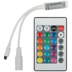                  Контроллер мини для светодиодной ленты с ИК пультом RGBController-12/24V-72/144W-IP20-IR ЭРА
               