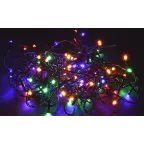 LIGHTING Гирлянда нить 10м 100 светодиодов RGB IP20 зеленый шнур 1,5м 230В контроллер 8 сцен IEK
