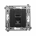                  Avanti Компьютерная розетка RJ-45 в стену, кат.6 одинарная,, Черный матовый
               