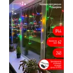                  ENOB-2M Гирлянда LED Бахрома 2м*1м мультиколор, 24V, IP44 (80/960) необходим трансформатор Б0041911 приобретается отдельно
               