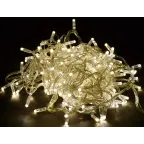                  LIGHTING Гирлянда нить 20м 200 светодиодов теплый белый свет IP44 прозрачный шнур 3м 230В контроллер 8 сцен IEK
               