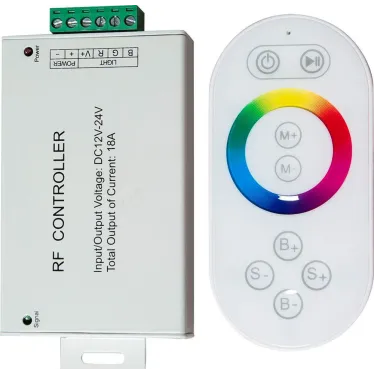 Контроллер к LED ленте RGB 12-24v с сенсорным белым ПДУ для LS606,607