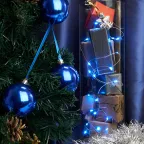                  Гирлянда линейная LED синий 2м от батареек
               