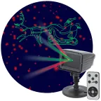                  Проектор Laser Дед Мороз мультирежим 2 цвета, 220V, IP44 ENIOP-02 ЭРА
               