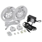                  Комплект светодиодной подсветки ''Сделай сам'' (лента LED 2х1,2м LSR-2835WW60-4,8-IP20-12В + драйвер + 2 датчика движения) IEK
               