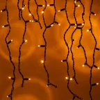                  Гирлянда 100LED Бахрома 2м*0,7м, желтый свет, черн. каучук, 220В, IP65 ERAPS-BZ1
               