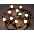                 LIGHTING Гирлянда белт-лайт 5м 10 теплый белый цвет ламп IP65 черный шнур 3м 230В транзит IEK
               