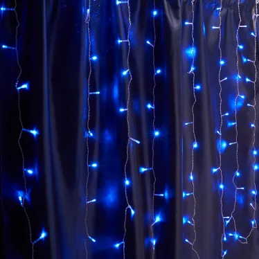Гирлянда занавес LED синий 2х1.5м IP44