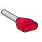 Наконечник двухжильный средний 1мм.кв красный