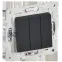 SKANDY Выключатель 3-клавишный 10А SK-V11G графит IEK