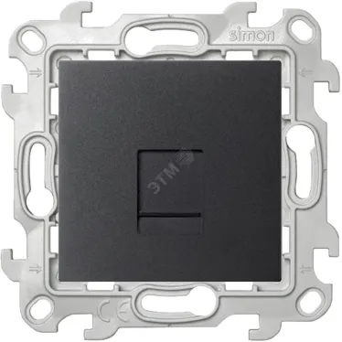Розетка RJ45 кат 5e UTP, графит