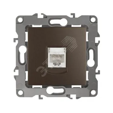 Розетка информационная RJ45, Эра12, бронза, 12-3107-13