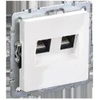 BRITE Розетка двойная RJ11+RJ45 кат.5E РК/Т12-БрБ белый