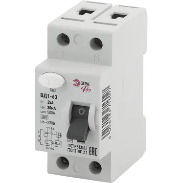 УЗО ВД1-63 Электромеханическое 1P+N 63А 300mA NO-902-30 Pro