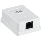 Розетка информационная настенная RJ45 кат. 6 UTP 1-порт