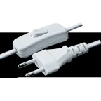 Шнур NPS-FS-170-2x0.5-WH 1.7м с выкл. белый Navig
