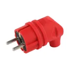                  Вилка каучуковая с/з 90град с кольцом 16A IP44 красная V9-RED-IP44
               
