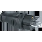 Вилка Navigator 61 368 NCA-PLR02-16A-E-IP44-BL прямая с заземлением каучук черная
