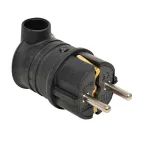                  Вилка угловая каучуковая 230В 2P+PE 16A IP44 DIY
               