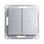                  ATLASDESIGN 2-клавишный ВЫКЛЮЧАТЕЛЬ ЖАЛЮЗИ, 10А, мех., АЛЮМИНИЙ
               