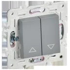 SKANDY Выключатель жалюзи 10А SK-V12Gr серый IEK