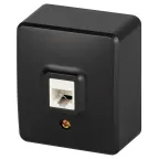 Розетка Эксперт 11-3203-05 информационная RJ45, IP20, ОУ, антрацит