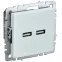 BRITE Розетка USB A+A 5В 3,1А РЮ10-1-БрЖ жемчуг