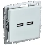                 BRITE Розетка USB A+A 5В 3,1А РЮ10-1-БрЖ жемчуг
               