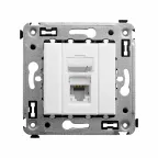                  Avanti Розетка RJ-45 в стену, 5e одинарная, ''Белое облако''
               