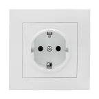                  Валенсия розетка 1-местная с/з 16А белая с защ. штор.
               