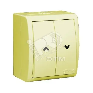 15 Aqua Переключатель для жалюзи с электрической блокировкой IP54 10А 250В винтовой зажим S15A с.кость