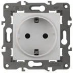 Розетка 2P+E Schuko, 16А-250В, Эра Elegance, белый, 14-2101-01