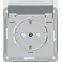 W59 Розетка с крышкой с заземлением в рамку IP44 белая