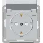 W59 Розетка с крышкой с заземлением в рамку IP44 белая