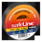 Изолента SAFELINE THERMO 19мм х 20м х 0,18 мм черный, термостойкая