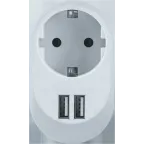 Адаптер NAD-USB01-1E-C-WH с/з 1 гн. USB3.4A