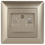                  Розетка информационная RJ45, СУ, Solo, шампань, 4-303-04
               