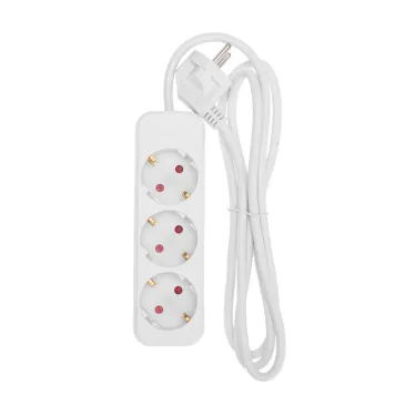 Удлинитель STANDARD 3 гнезда, 1,5 м, 3х1,0 мм2, с/з, белый