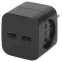 Разветвитель электрический SP-2-USB-B на 2 розетки + 2xUSB 2400mA, без заземл 10А (черный)