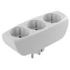                  Тройник 3гн, c заземл, со шторками (белый) (10/60/960) SP-3e-W
               