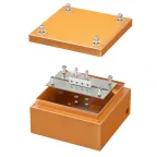                  Коробка стальная FS с гладкими стенками и клеммниками IP66 150х150х80мм 4р 450V 6A 4мм.кв.
               