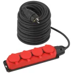                  Удлинитель силовой UK-4e-3x1,5-50m-IP44(KG) с заземлением 4 розетки каучук 50м КГ 3х1,5мм2 IP44
               