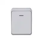 AtlasDesign Profi54 выключатель одноклавишный с подсветкой IP54 10 АХ, БЕЛЫЙ, Россия
