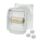                  Коробка клеммная 5-полюсная 6-16 кв.мм Al/Cu 255х205х112 PC IP66 серая
               