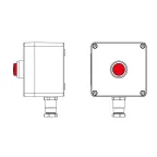 Взрывозащищенный пост управления из полиэстера CPE-P-03-(1xLR(250))-1xKH2MHK(C)1Ex d e IIC Т5 Gb / Ex tb IIIC T95°C Db IP66 / КЗ