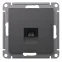 ATLASDESIGN РОЗЕТКА компьютерная RJ45, кат. 5Е, механизм, БАЗАЛЬТ