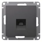                  ATLASDESIGN РОЗЕТКА компьютерная RJ45, кат. 5Е, механизм, БАЗАЛЬТ
               